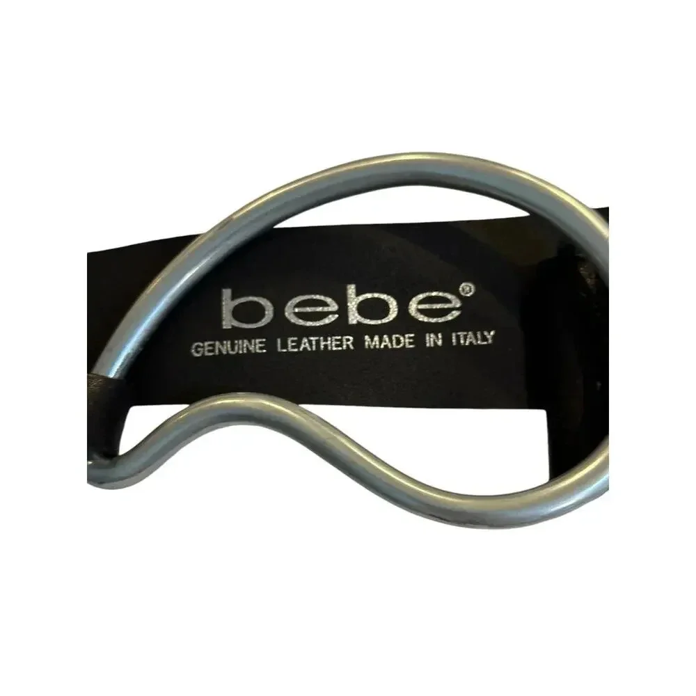 Bebe Women's Black Genuine Leather Belt